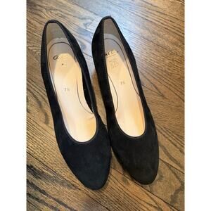 Ara Black Block Heel Pumps Suede size US Sz 10 style NEW